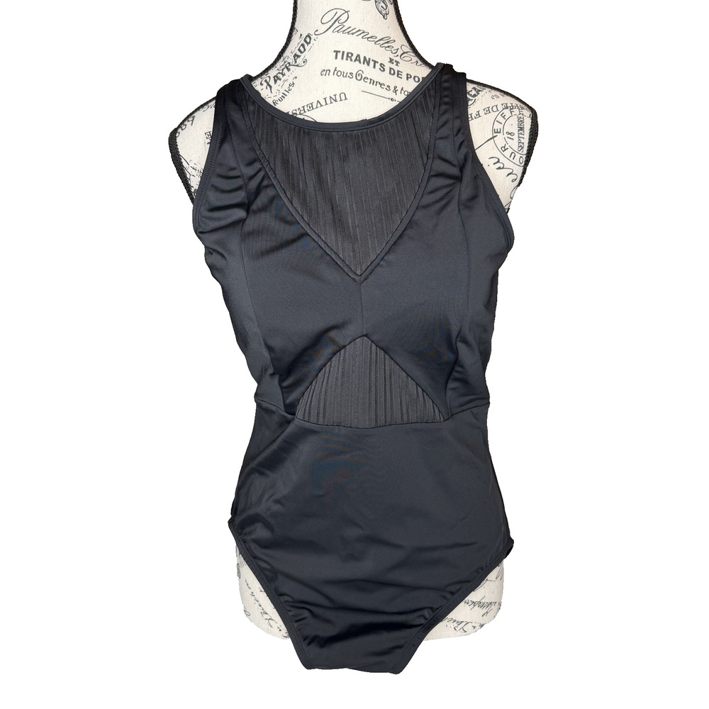 Time & Tru Women’s One Piece Swimsuit Size Large (12-14) Black